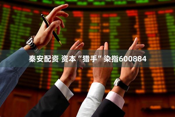 秦安配资 资本“猎手”染指600884