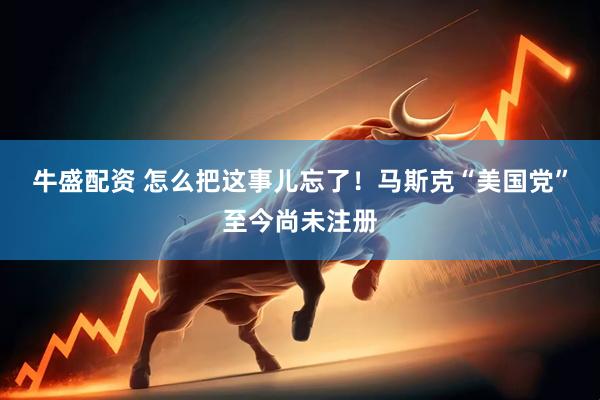 牛盛配资 怎么把这事儿忘了！马斯克“美国党”至今尚未注册