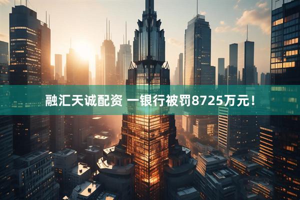 融汇天诚配资 一银行被罚8725万元！